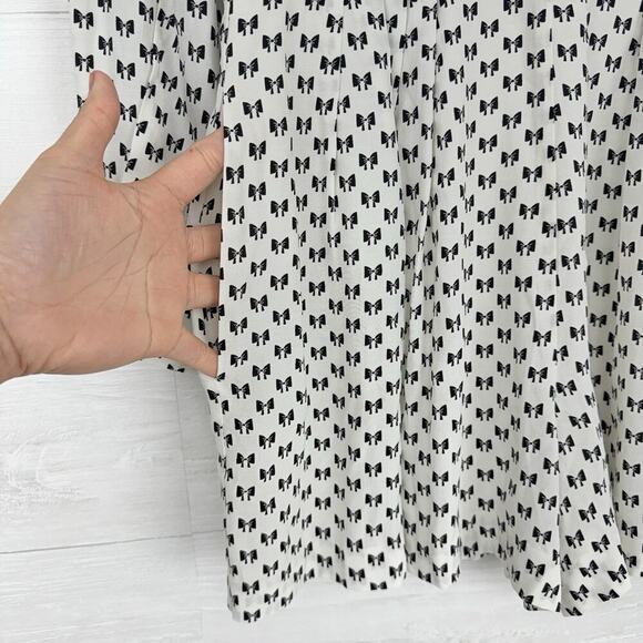 NWT Maje Bow-Print Playsuit Romper Size 38 US M White Black Coquette Retro $375 - Picture 4 of 16